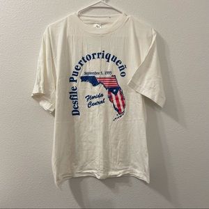 Puerto Rico Florida parade shirt white vtg 93